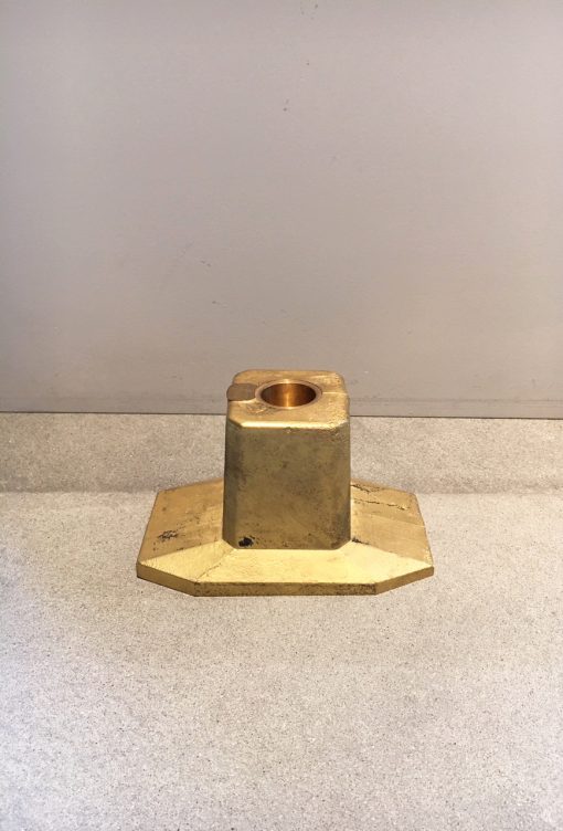 Art Deco Rough candle holder brass - Image 2