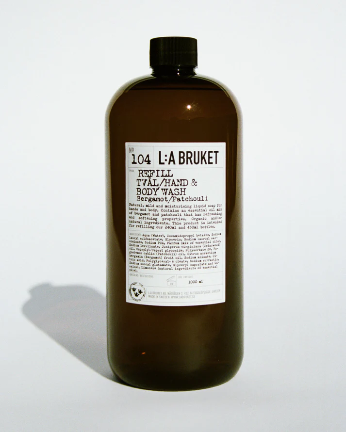 L:A Bruket Liquid Soap Bergamot|Patchouli Refill